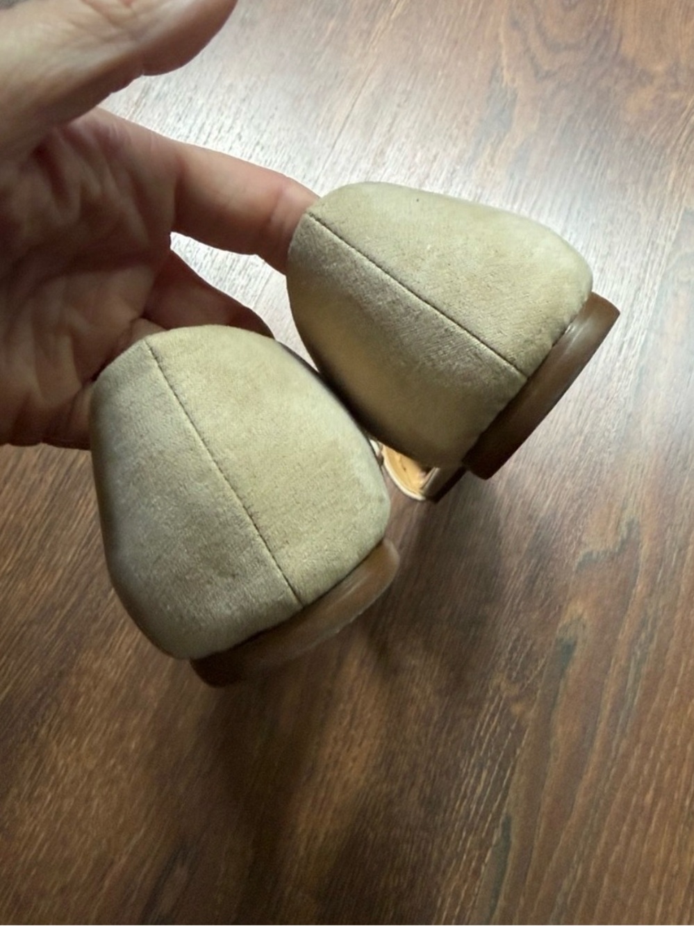J. Crew Suede Pointed D'Orsay Flats in beige/ Taupe - Picture 2 of 3